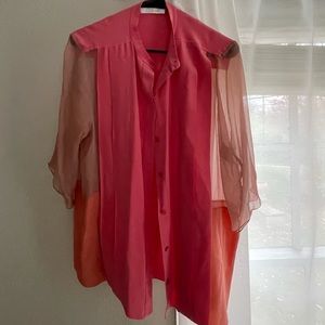 Chloe Silk ColorBlock Blouse